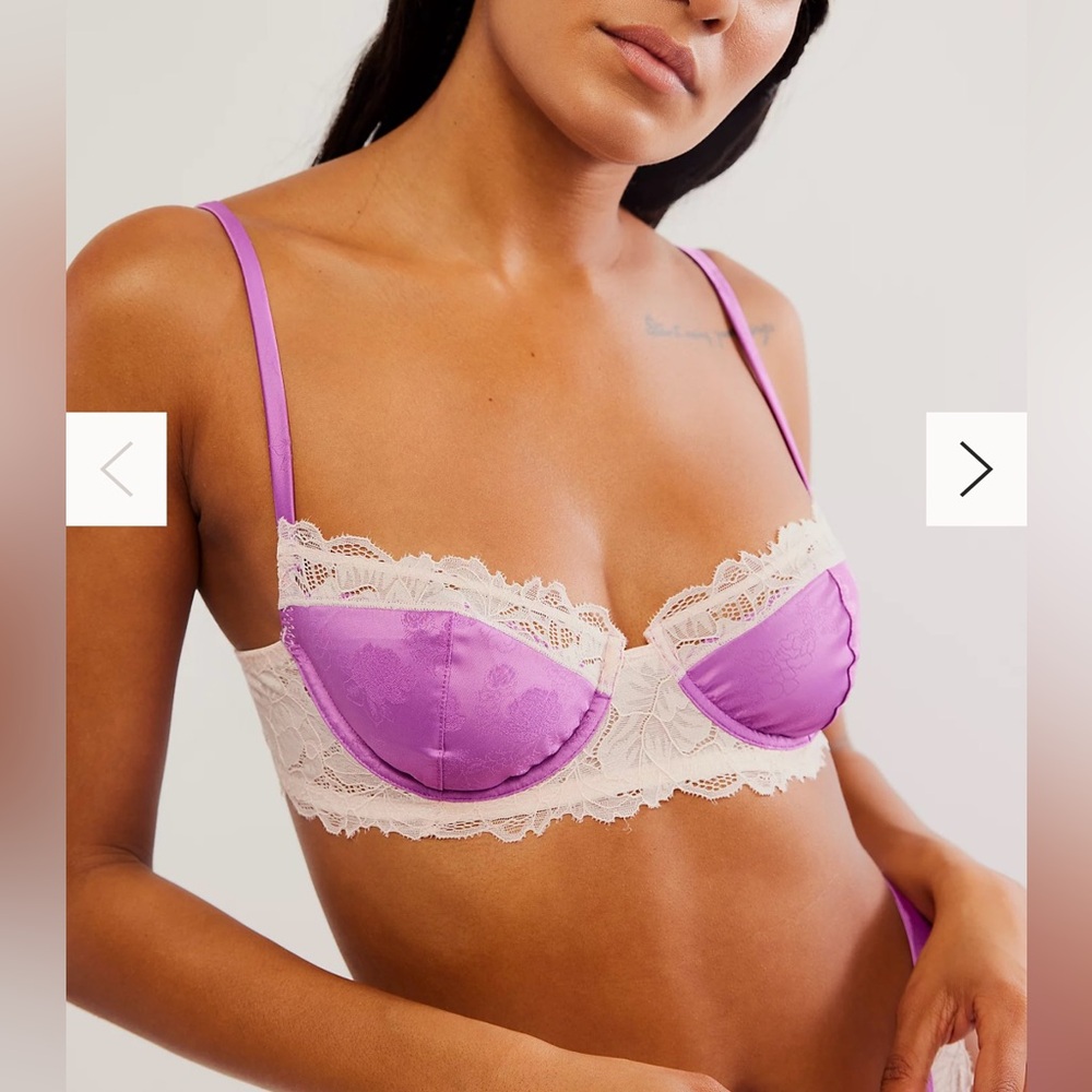 Free People *Spring Fling* Floral Underwire Bra in Radiant Orchid .NWT - Picture 1 of 1